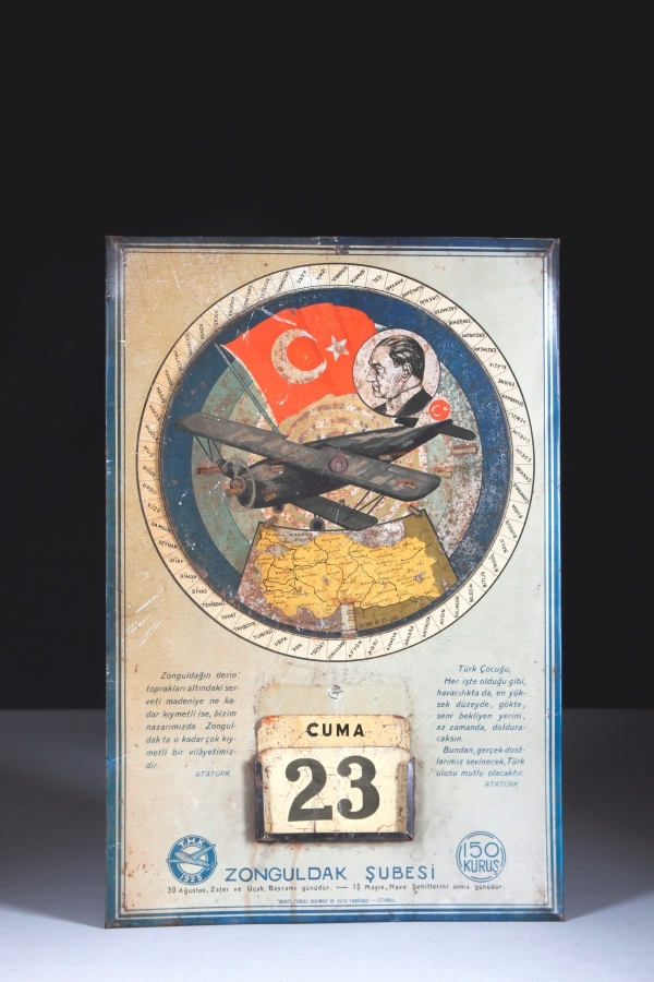 TÜRK HAVA KURUMU TAKVİM 20. yy.ortası - 45 x 30 cm.